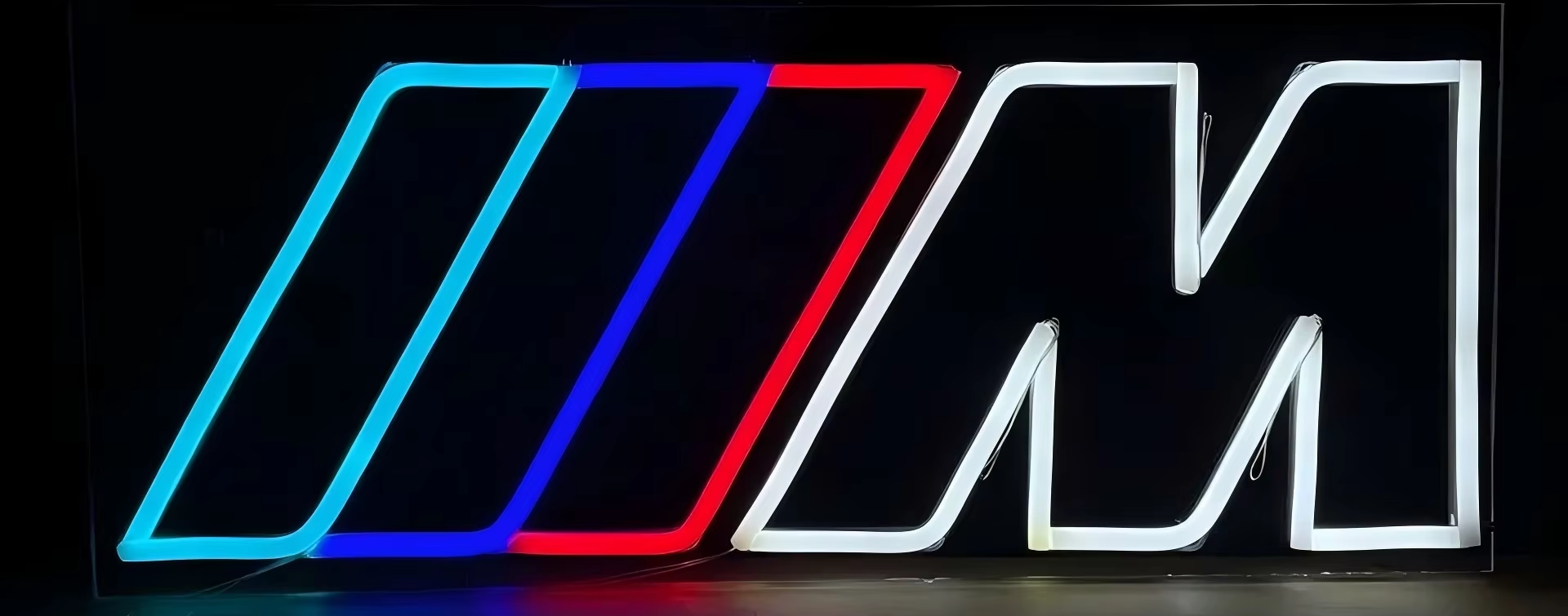 M Sport Neon Light Sign 60cm X 20cm White X Red X Blue